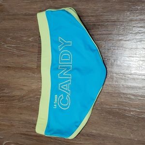 (L) La SENZA Candy Embellished Swimsuit Bottoms Beach Vacation Swimwear